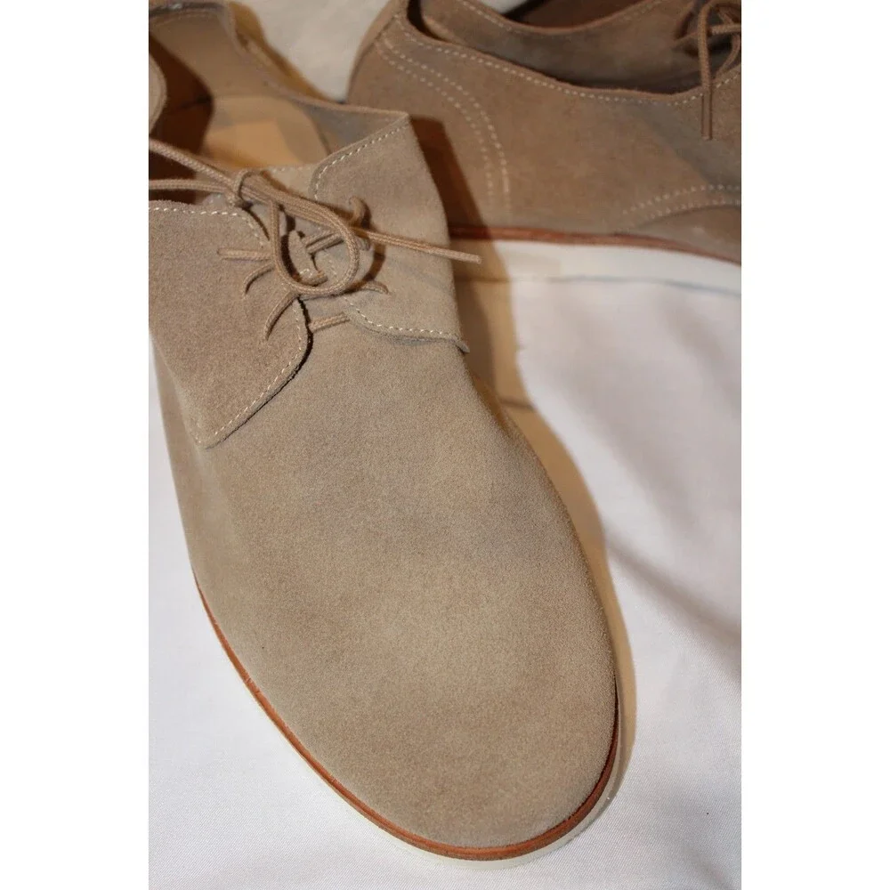 NISOLO MEN'S‎ TRAVEL DERBY SUEDE LIGHTWEIGHT DRESS SHOES STONE NIB